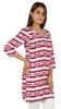 Moomaya Womens Tops Rayon Block Print Tunic 3 4th Sleeve Tunic Summer Blouse