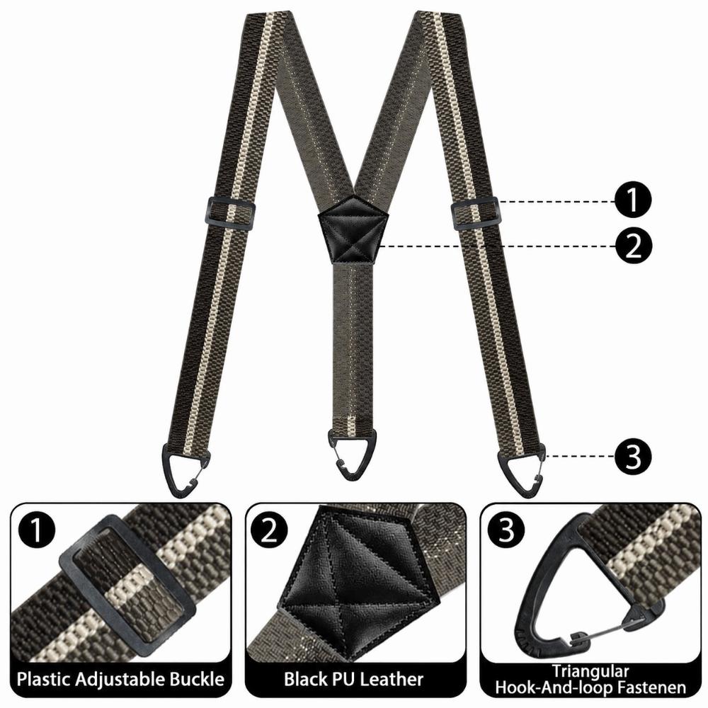Elastic Heavy Duty Suspenders Y-back Wide Trouser Pants Braces New Men Work Suspenders Work