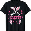 Happy Easter Funny Rabbit Bunny Lover Matching Family Kids T Shirt
