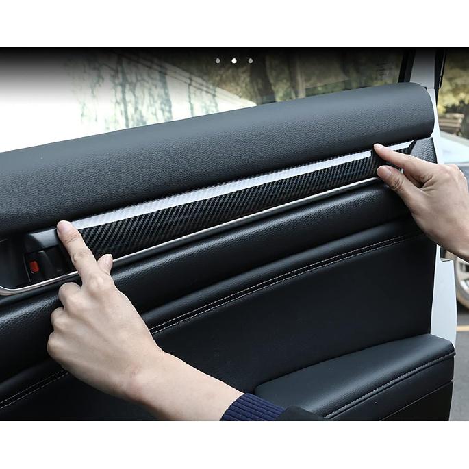 Car Accessories Fit for Honda Accord 10th Gen 2018-2022 Inner Side Door Panel Strip Cover Trim (Carbon Fiber Style) ABS 4 PCS
