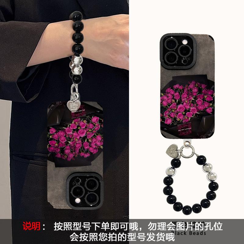 Full of Roses In Autumn and Winter, Suitable for Apple 17Pro's New 15 Flip Fur iPhon16promax Anti-drop Fine Holes