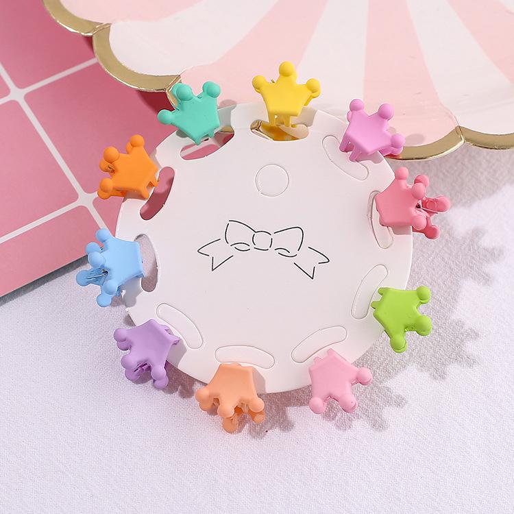 Candy Color Flower Cartoon Mini Hair Clips Baby Girls Bb Clip 10pcs Set