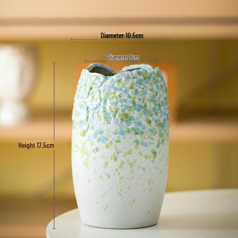 Nordic Ceramic Vase for Living Room Flower Arrangement - Light Luxury Home Decoration and Hydroponic Flower Container.