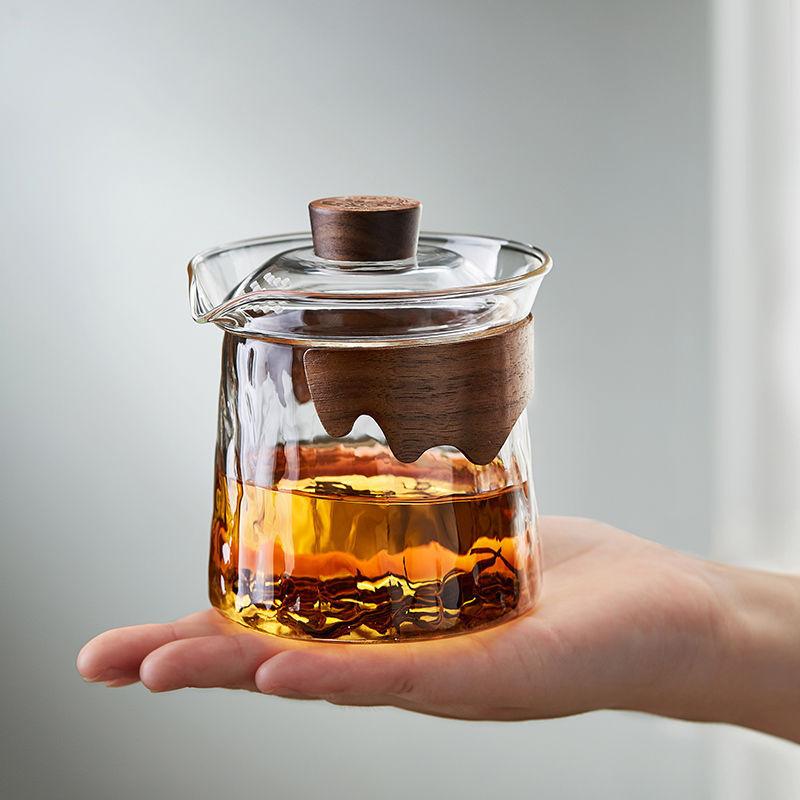 

310ML Heat Resistant Glass Gaiwan Scald Resistant Walnut Wood Cup Sleeve Gongfu Sancai Tea Cup Set Tea Bowl Teaware 200ml чистый