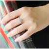 Gold Tone Cubic Zirconia Rings for Women Elegant Sparkling Diamond Like Jewelry Durable Wedding Band