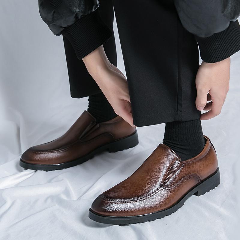 Fashion Men's casual business minimalist leather shoes Breathable Non Slip Driving Loafers Wedding Party Office Men's Shoes Plus Size46