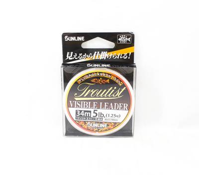 Sunline Bas de ligne Fluorocarbone Troutist Visible Leader HG 34m 5Lb (5223)