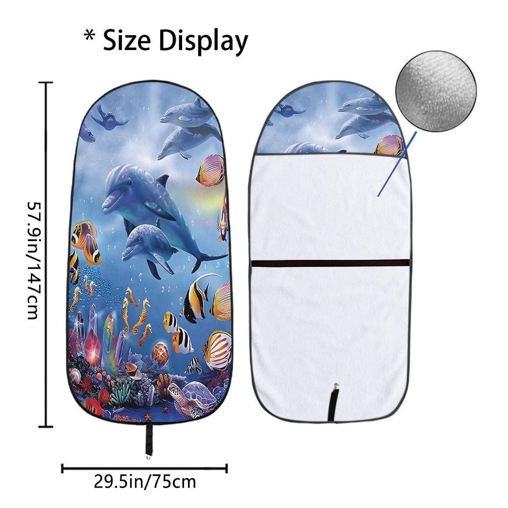 Universal Car Seat Towel Cover - Front Seat Protector for Gym & Workout, All-Season Use