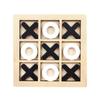 Gioco da tavolo in legno "Tris": Giocattolo di Pensiero Logico per Bambini, Attività Educativa e Interattiva Genitore-Figlio.