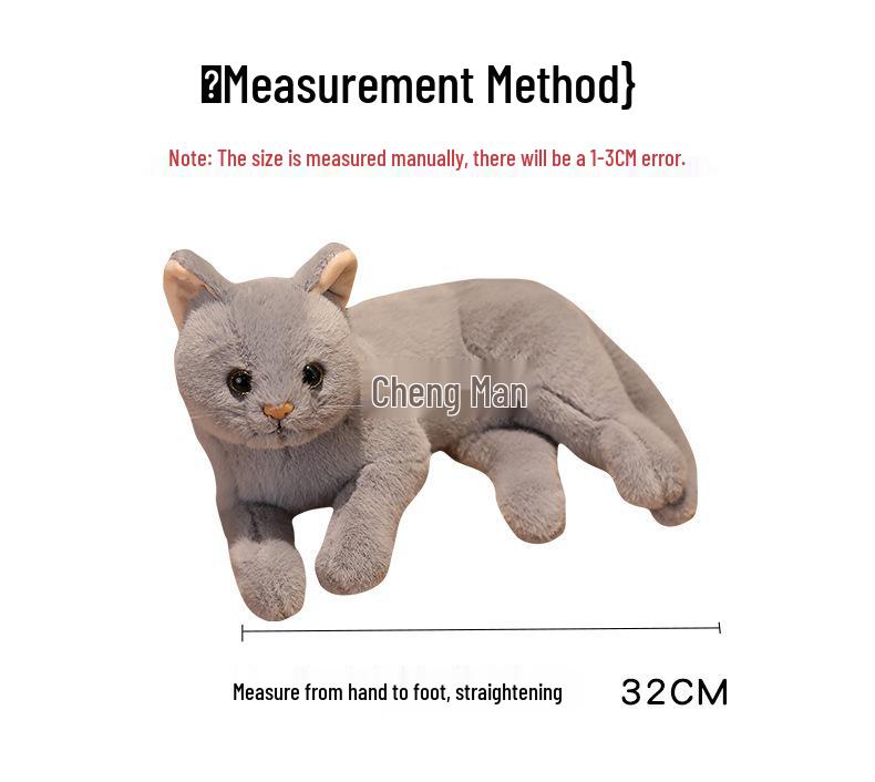 Cute Kitten Plush Pillow Doll - Small Floral Comfort Toy for Kids