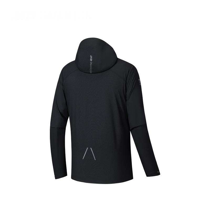 Anta Casual Comfortable Simple Versatile Hooded Solid Color Outdoor Sports Jacket Men Jacket Black 152530621-3