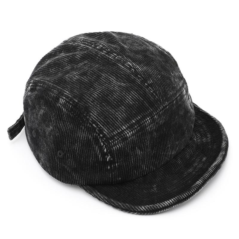 Retro Women's Washed Corduroy Short-brimmed Baseball Cap Outdoor Sports Men's Sunscreen Sunshade Simple Cap