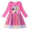 Vestido de Princesa con Lentejuelas Arcoíris de Manga Larga Kpop Demon Slayer para Niñas