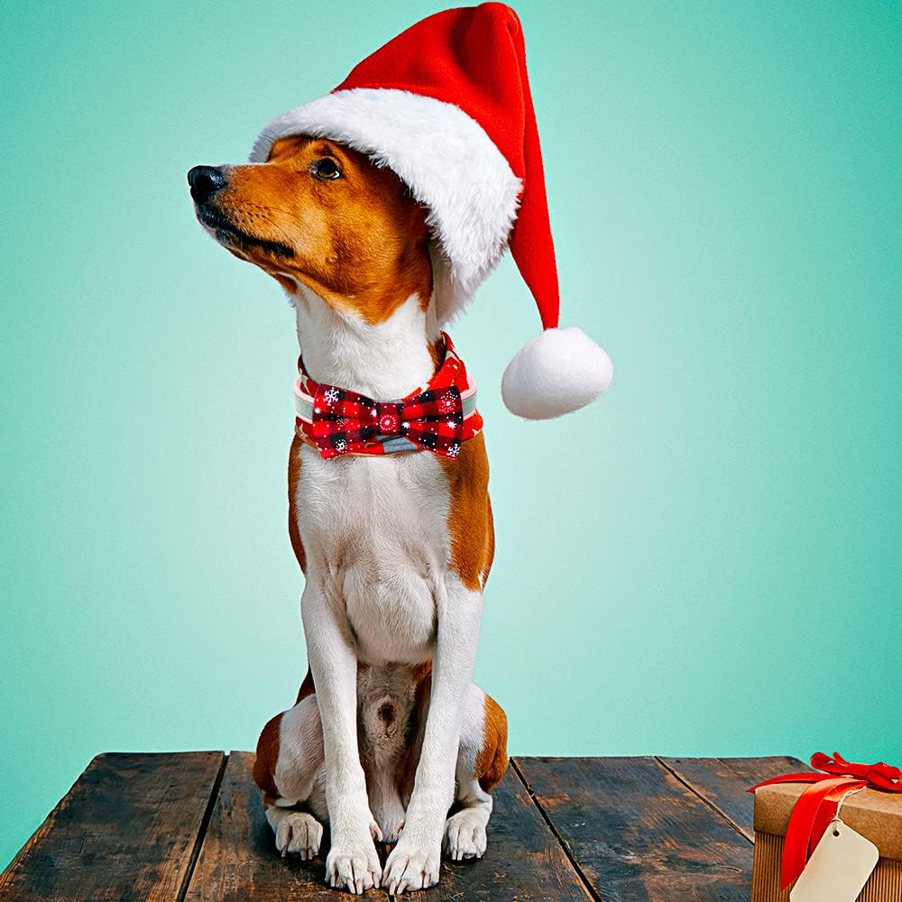 Christmas Small Dogs Collar Attachment Bow Ties Xmas Parties Puppies Cats Collar Charms Accessories Slides Bowties Assorted