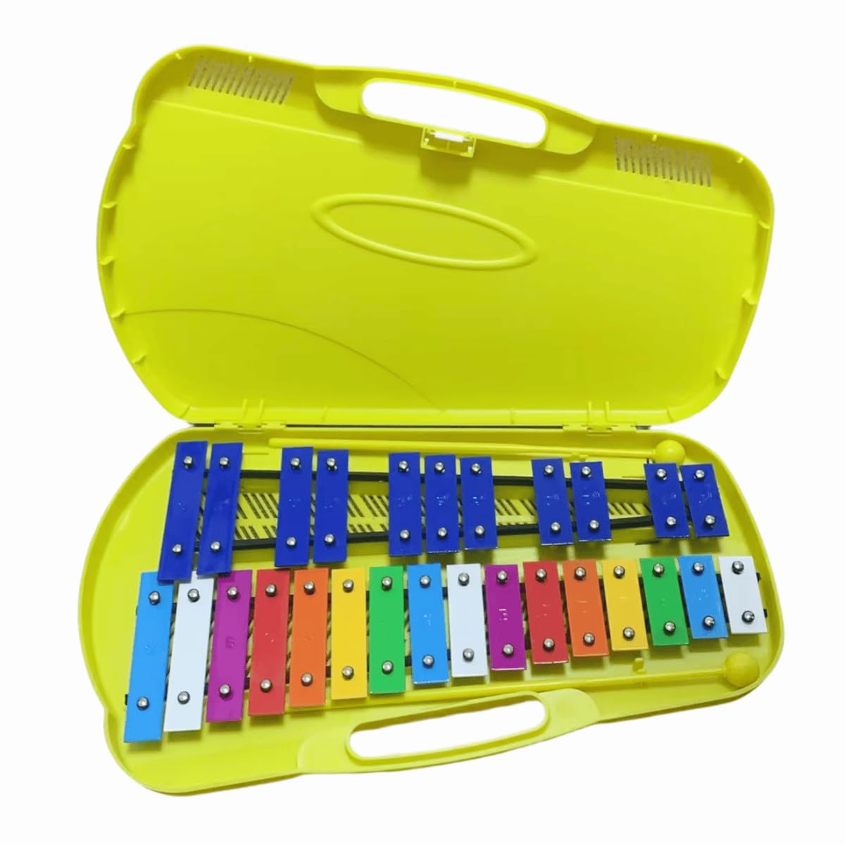 

27-нотный глокеншпиль, перкуссионный инструмент Орфа с 2 палочками, идеально подходит для концертов, практики, выступлений, хобби и портативного использования, включает