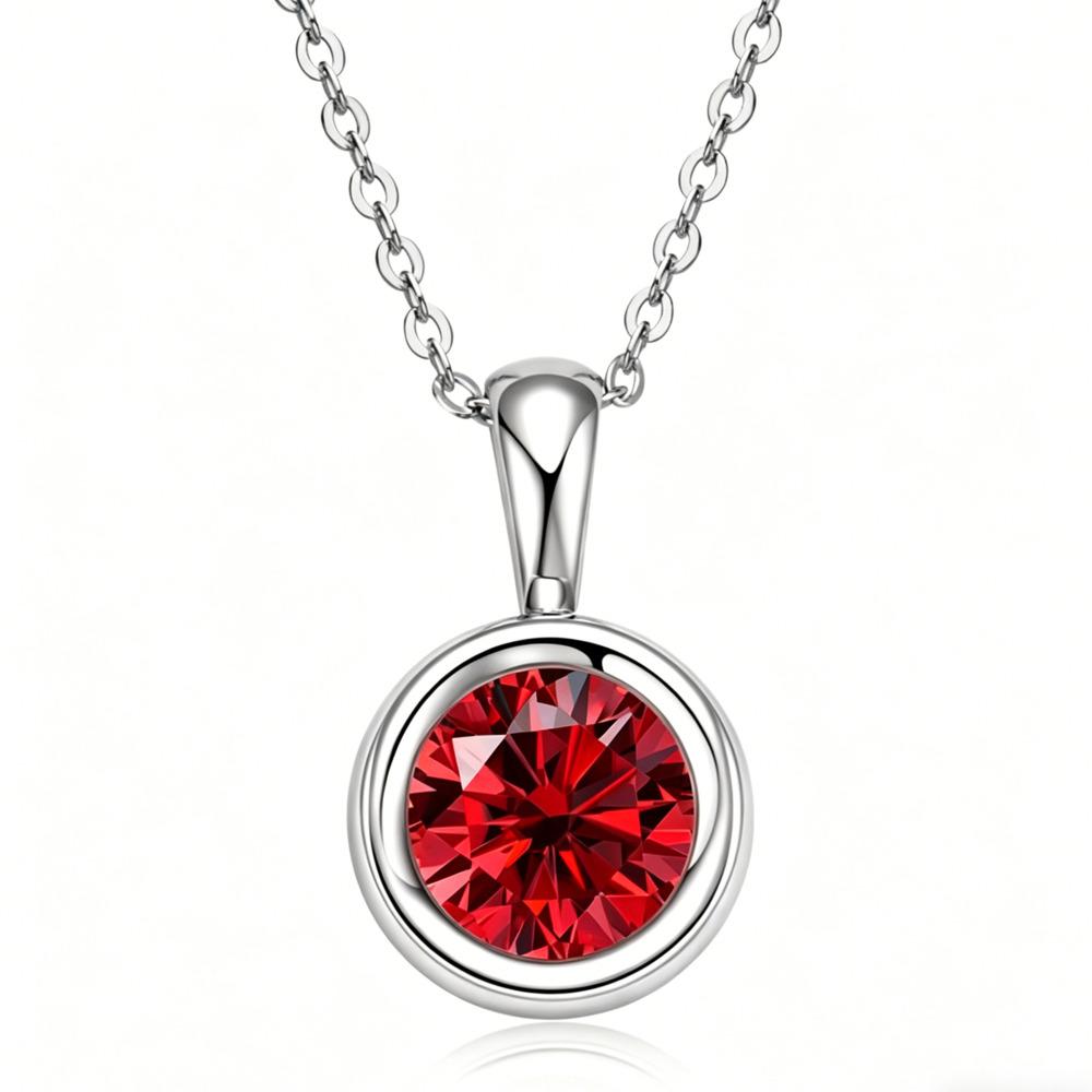 8mm S925 Sterling Silver Clavicle Chain Minimalist Luxury Moissanite Necklace Unique Stylish Moissanite Pendant D VVS1 Fine Jewelry For Women