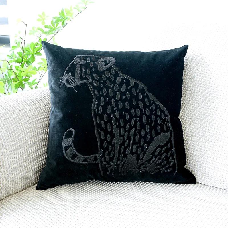 Amerikansk Luksusstil Leopard Gull Dusk Putevar Dekorativt Hjem Putetrekk Bohemsk for Seng Stue Sofa Putevar