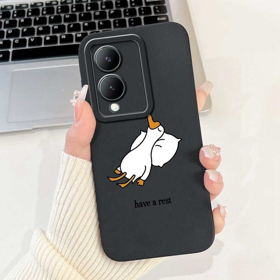 For Vivo Y17s Case VivoY17s Y 17S 4G 2024 Cute Panda Rabbit Cartoon Soft Silicone Shockproof Phone Cases