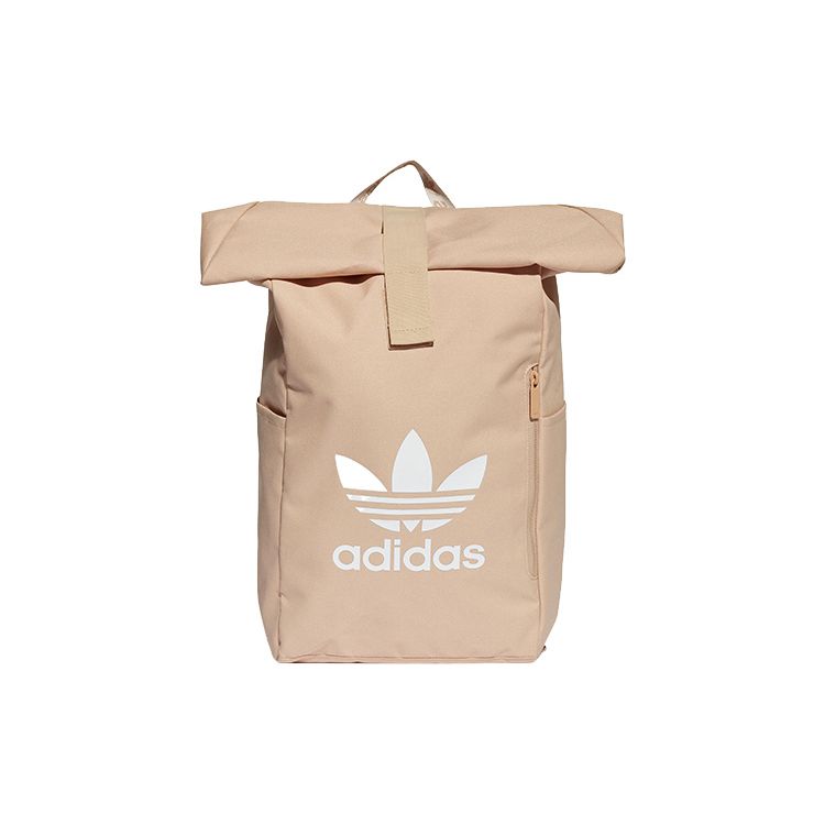 Adidas Originals Sports Logo Polyester Backpack Unisex Backpacks Light-Orange HK2626 Light Orange