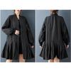 DIMANAF 2025 Plus Size Autumn Winter Plus Size Women Jackets Coat Long Sleeve Casual Loose Outerwear Black Zipper
