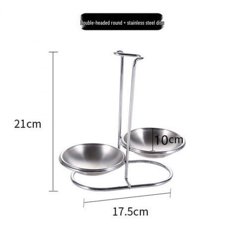 Stainless Steel Soup Ladle and Colander Holder Stand for Restaurants