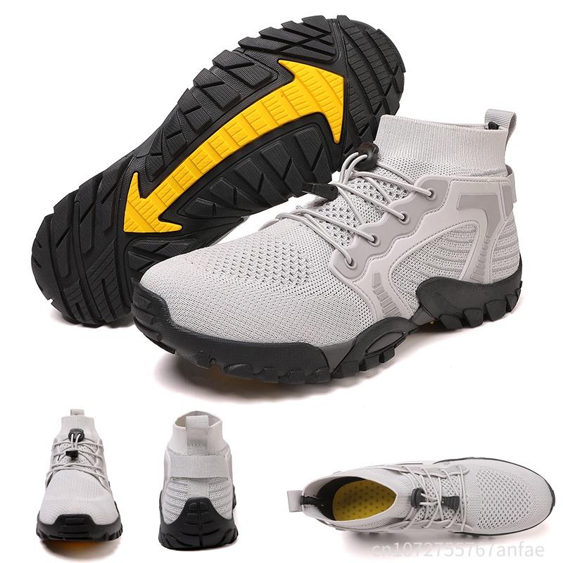 Outdoor Herren Kletterschuh Rutschfester Wanderschuh Atmungsaktiver Watschuh Umhängetasche Flusslaufschuh Abriebfest Übergröße48