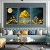 Goldren Tree and Deer Animals Wall Art Posters and Prints Wall Pictures for Living Room Nordic Style Home Decor Canvas Paintings