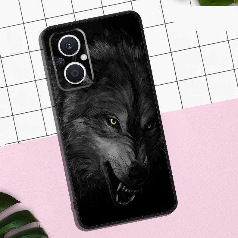 Angry Wolf Case For OPPO Reno 13F 13 12 12F 11 11F 8T 7 8 10 Pro OPPO Find X8 Pro X6 X3 X5 Lite Cover
