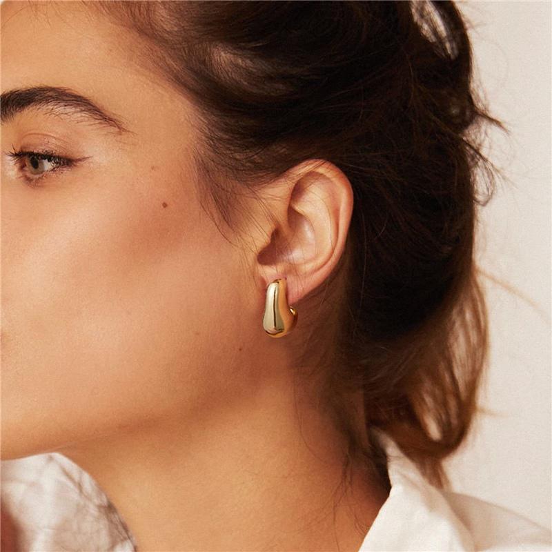 Irregular Geometrrings For Women Retro French Earrings Design Simple Temperament Senior Fashion Jewelry Gift
