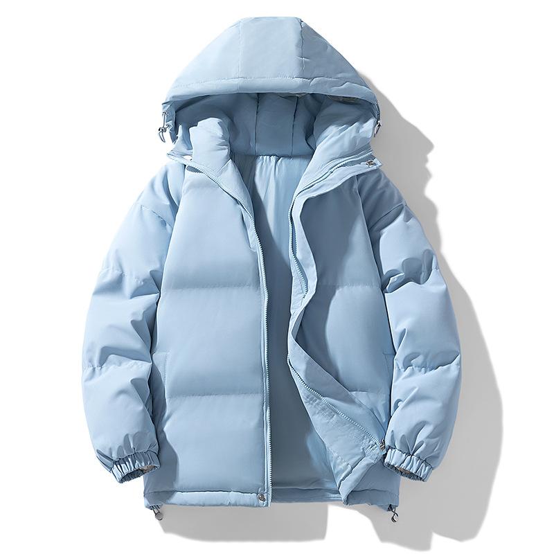 Solid Color Versatile Cotton Jacket for Women, Autumn and Winter Korean Style Trendy Loose and Thick Men's Casual Couple Cotton Jacket