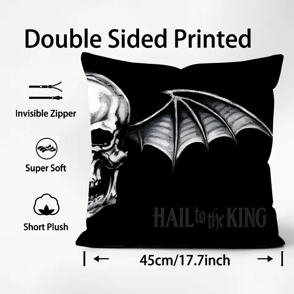 Band A-Avenged Sevenfold Cushion Cover Pattern Printed Pillowcase for Living Room Sofa Cushion Cover & Bedroom Decor