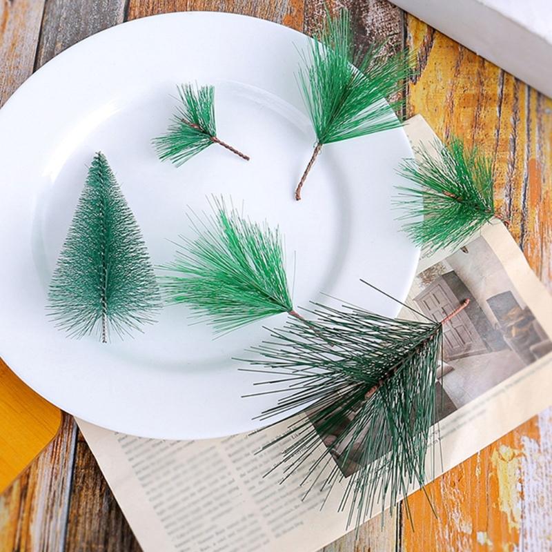 20 Stück Künstliche Kiefern Nadel Kiefern Zweig Spray Fake Grünzeug für Garten Hochzeit Haus Außen Dekorationen(Grün)