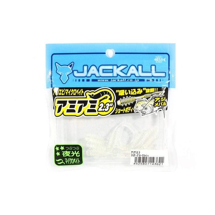 JACKALL Amiami Worm 2.3 inch Clear Glow Crush