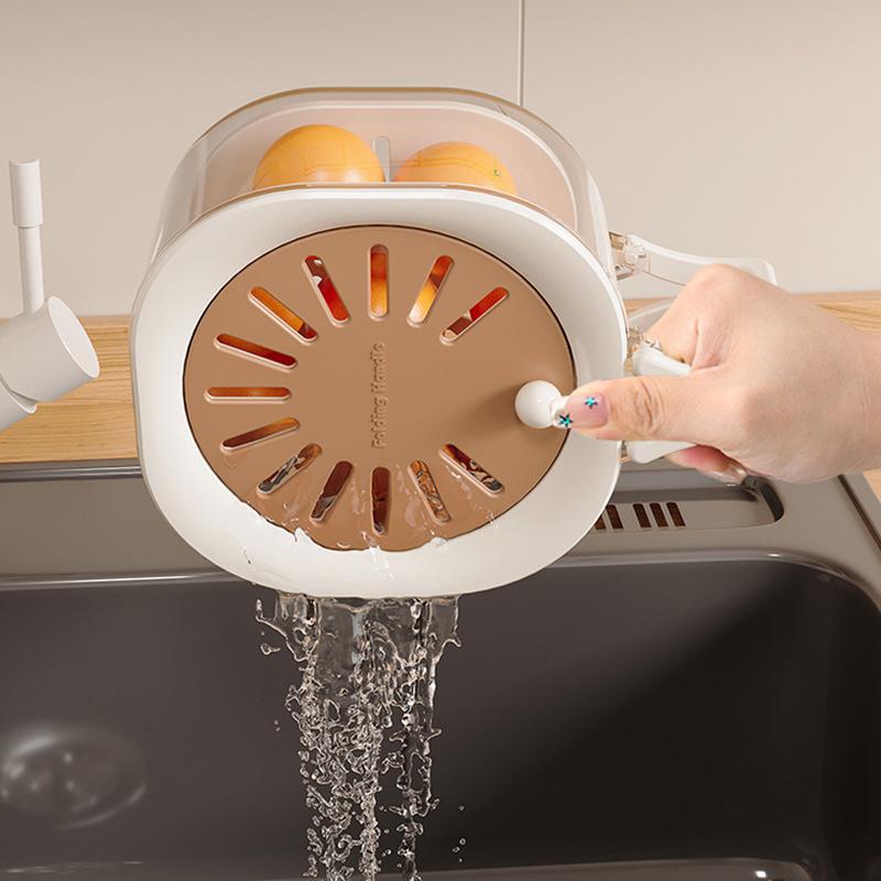 2-in-1 Double Layer Drain Basket Fruit Drainer Container Household Removable Kitchen Food Residue Filter Kitchen Tools New