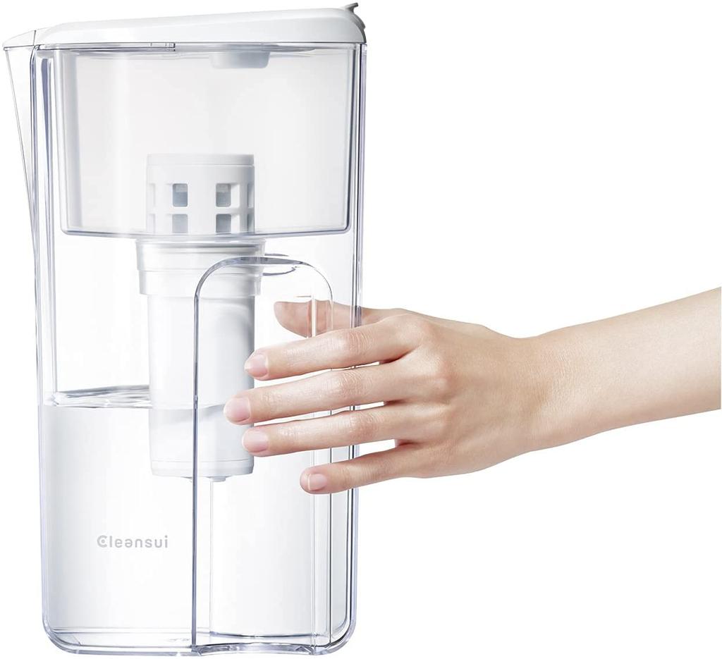 Cleansui Water Purifier, Pot-Type Cartridges, 3-Pack [CP405Z-WT], Filtered Water Capacity: 1.4L, Total Capacity: 2.2L, Medium Capacity Model