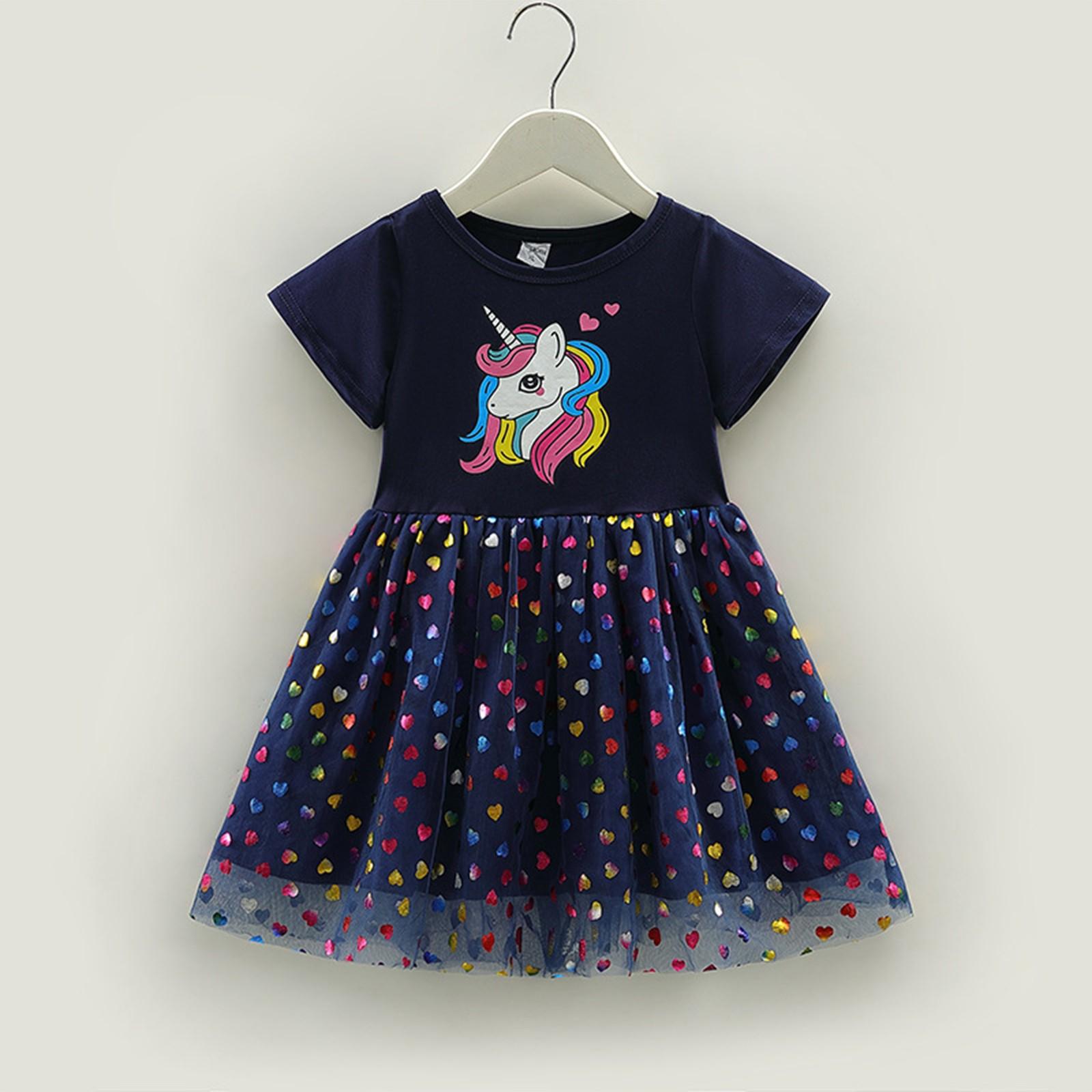 

Модное, красивое, милое платье для девочки, платье принцессы, радужное платье XXXL тёмно-синий