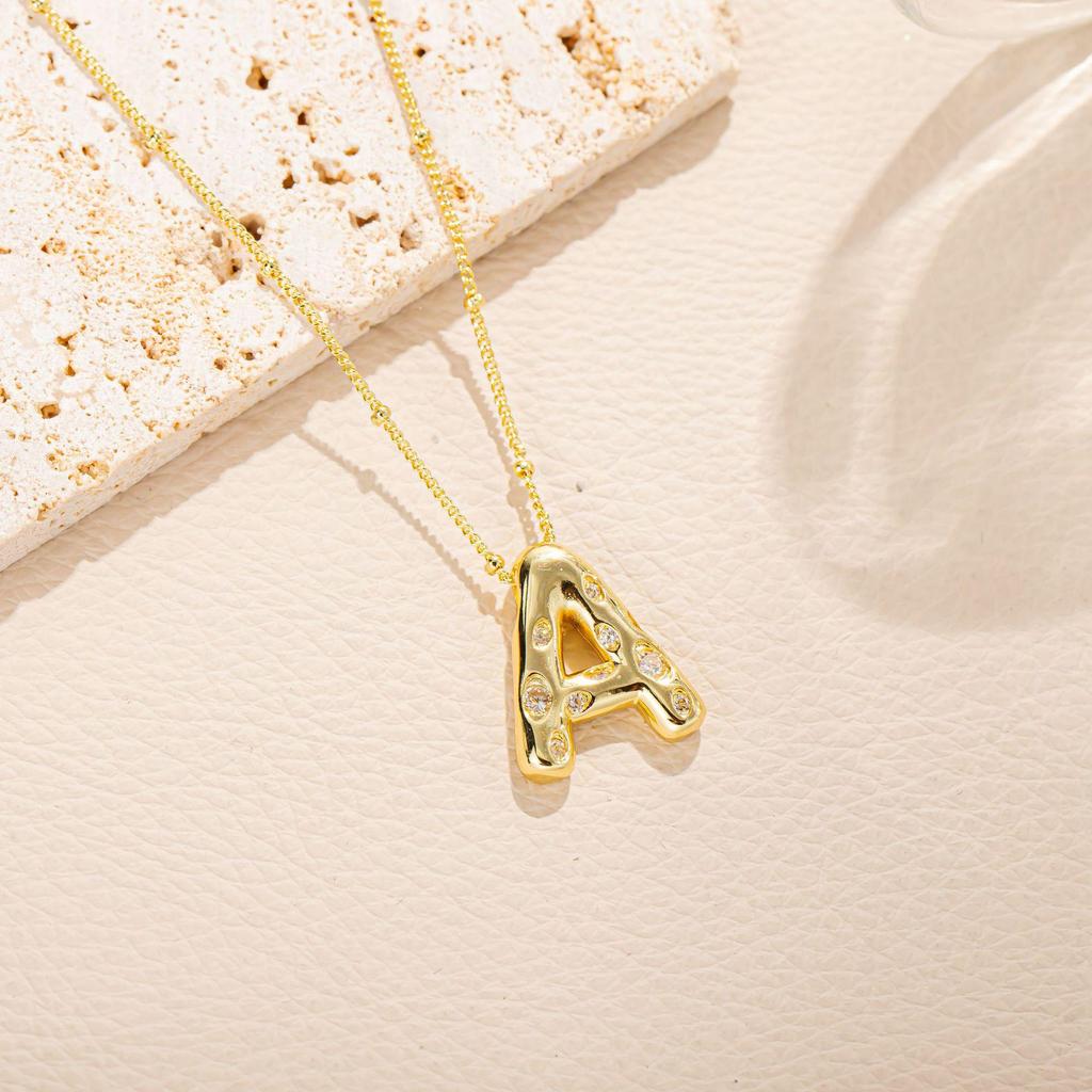Women's Full Diamond Alphabet Pendant Necklace - DIY Clavicle Choker