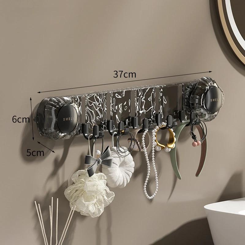 

Творческий мощный вакуумный крючок для полотенец с присоской, многофункциональный, не требующий проколов, органайзер для ванной комнаты и кухни, не оставляющий следов