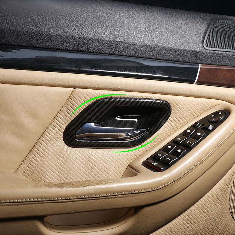

For BMW 5 Series E39 1996 1997 1998 1999 2000 2001 2002 2003 ABS Carbon Fiber Texture Car Interior Door Handle Bowl Frame Cover