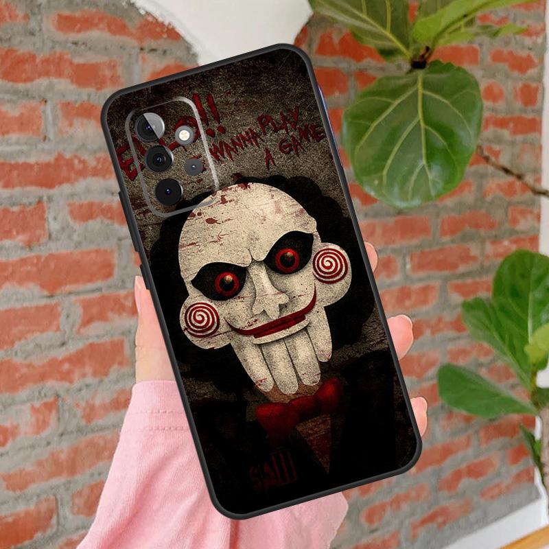 Jigsaw Saw Horror Phone Case For Samsung Galaxy A54 A34 A14 A55 A35 A25 A15 A52 A32 A12 A51 A71 A13 A33 A53