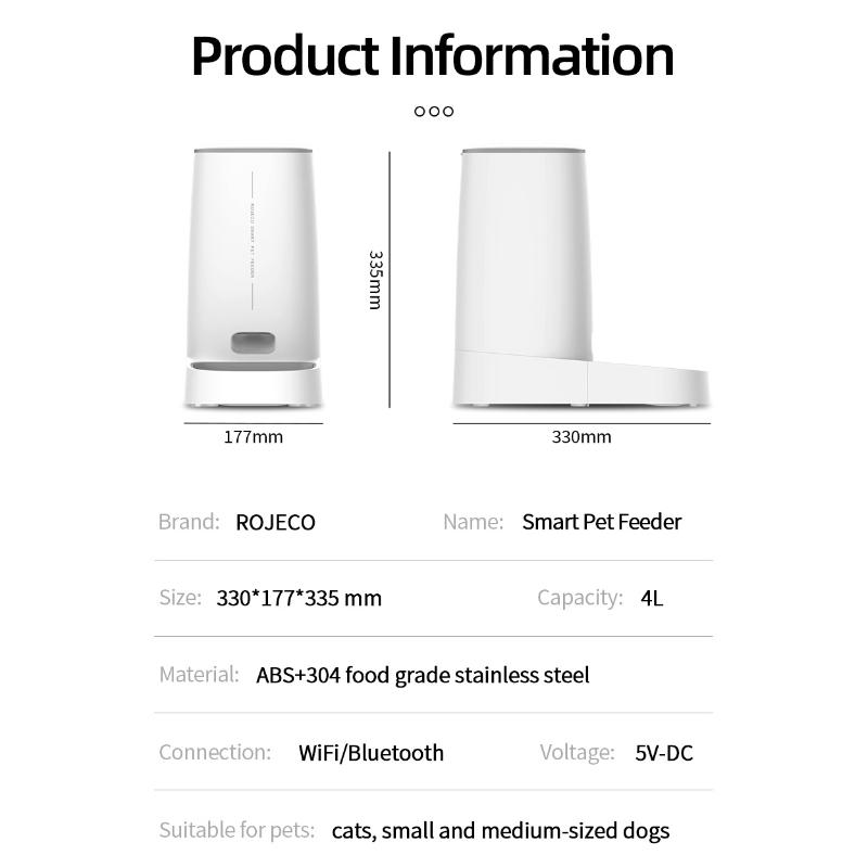 Futterspender für Haustiere, Einzelbecken, Doppelbecken, intelligente, automatische, zeitgesteuerte und quantitative Fütterung von Katzen und Hunden