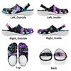 White EVA Clogs with Dark Rose Print, Lightweight Slip On Garden Shoes, Breathable Beach Sandals, Indoor Outdoor Slippers for Men Women