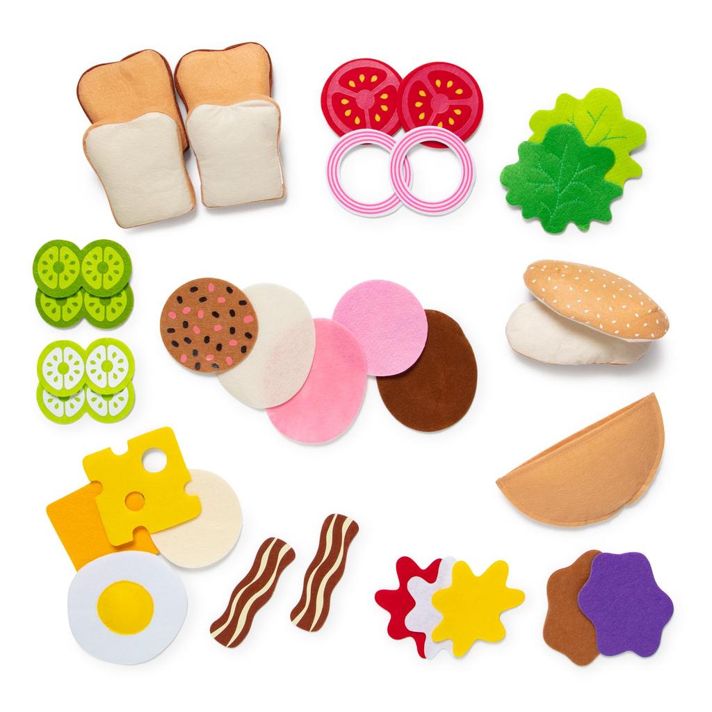 Melissa Doug Play Set Felt Sandwich Set & [Used]