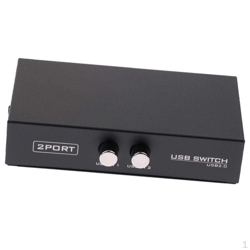 

USB 2.0 Manual Sharing Switch KVM Switcher Adapter Computers Share 1 for Printer