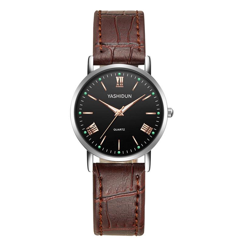 Luminous Quartz Watches: Stylish Men's, Women's & Couple's Waterproof Designs with Steel or Leather Bands