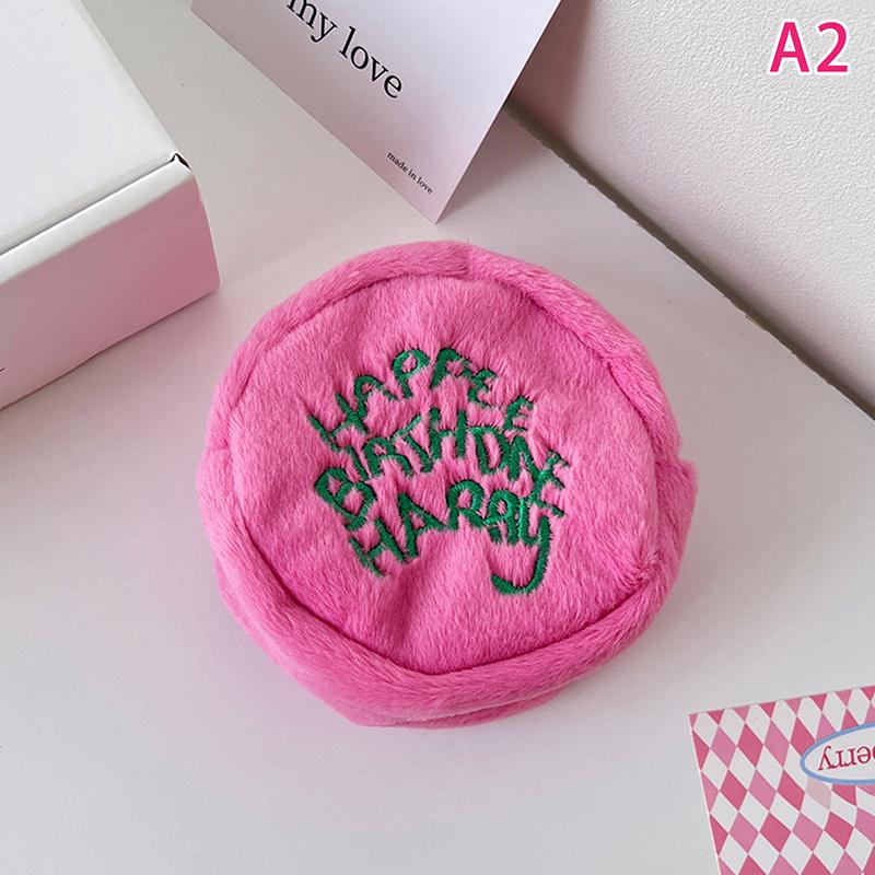 

Ins Style Минималистичный плюшевый мешок для хранения, сумка для хранения шнура наушников, кавайный точечный плюшевый Harries, портативный кошелек, мешочек для монет, сумка для торта