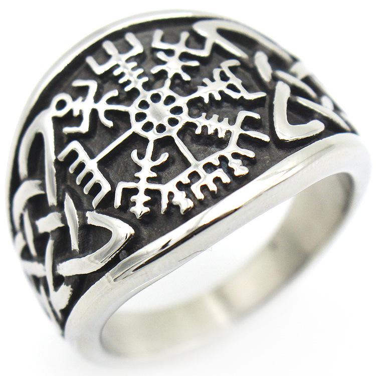

Кольцо тотема викингов, универсальное мужское кольцо в стиле ретро из титановой стали