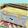 Three Dogs Canvas Pencil Bag With Highdesign Print For School And Travel