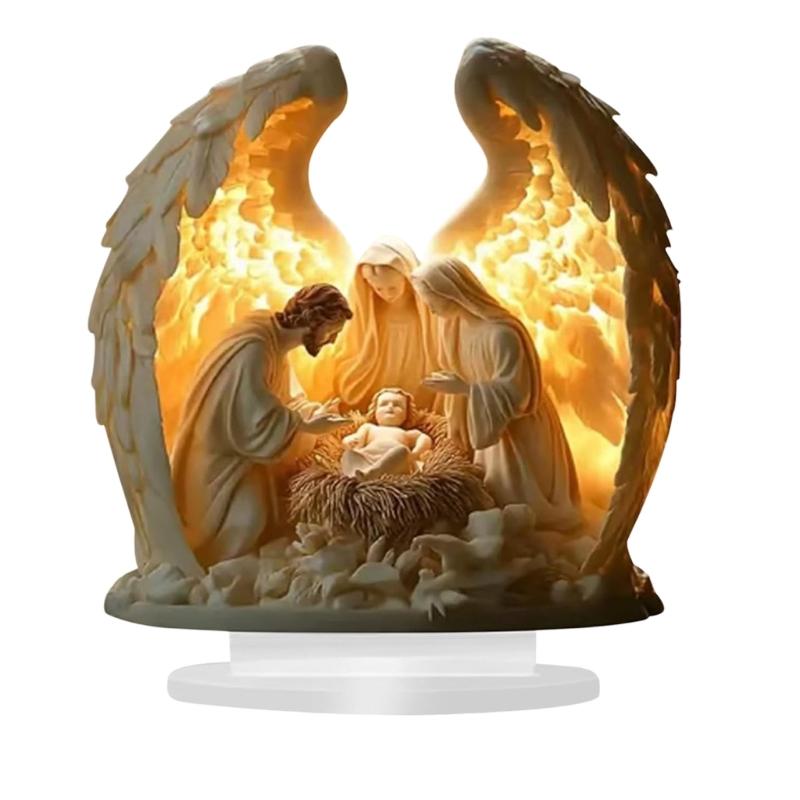 

Angel Figure Car Ornament Clear Acrylic Figurine Center Console Decoration for Car Interior, Home, Desk