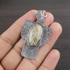 Natural Aquamarine Gemstone 925 Sterling Silver Jewelry Designer Pendant 2.07" AJP-2274